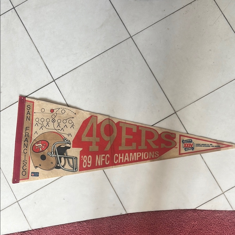 San Francisco 49ers '89 NFC Champions Pennant